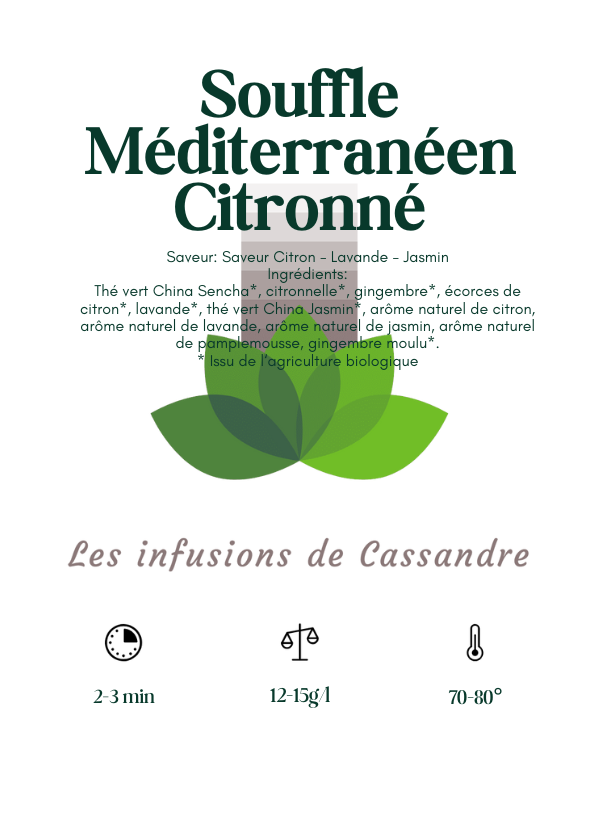 Souffle Méditerranéen Citronné Saveur: Citron - Lavande - Jasmin