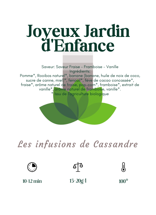 Joyeux Jardin d'Enfance Saveur: Fraise - Framboise - Vanille