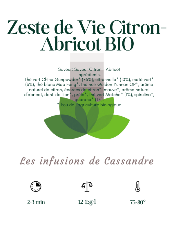 Zeste de Vie Citron-Abricot Saveur: Citron - Abricot