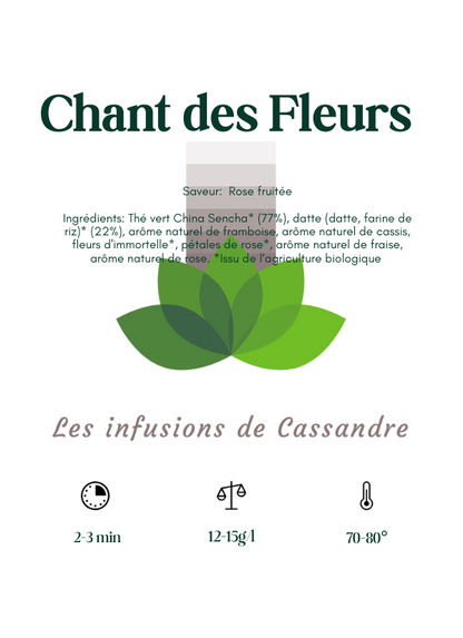Chant des Fleurs  Saveur:  Rose fruitée