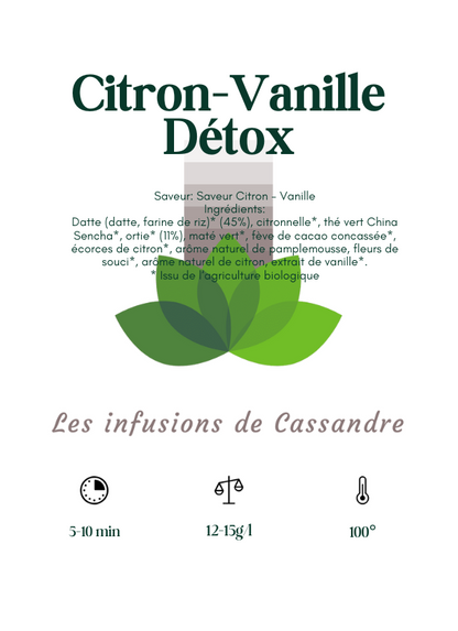 Citron-Vanille Détox Saveur:  Citron - Vanille