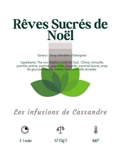 Rêves Sucrés de Noël Saveur:  Sirop d'érable-Châtaignes